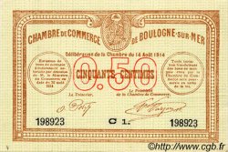 50 Centimes FRANCE régionalisme et divers Boulogne-Sur-Mer  1914 JP.031.11 SPL à NEUF