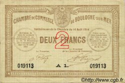 2 Francs FRANCE régionalisme et divers Boulogne-Sur-Mer  1914 JP.031.13 TB