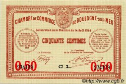 50 Centimes FRANCE régionalisme et divers Boulogne-Sur-Mer  1914 JP.031.14 SPL à NEUF