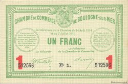 1 Franc FRANCE régionalisme et divers Boulogne-Sur-Mer  1914 JP.031.19 SPL à NEUF