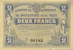 2 Francs FRANCE régionalisme et divers Boulogne-Sur-Mer  1920 JP.031.28 TTB à SUP