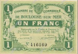 1 Franc FRANCE régionalisme et divers Boulogne-Sur-Mer  1920 JP.031.30 SPL à NEUF