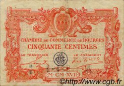 50 Centimes FRANCE régionalisme et divers Bourges 1917 JP.032.10 TB