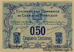 50 Centimes FRANCE régionalisme et divers Caen et Honfleur 1920 JP.034.04 SPL à NEUF