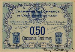 50 Centimes FRANCE régionalisme et divers Caen et Honfleur 1918 JP.034.04 TTB à SUP