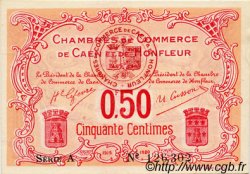 50 Centimes FRANCE régionalisme et divers Caen et Honfleur 1918 JP.034.12 TTB à SUP