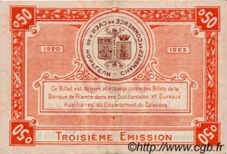 50 Centimes FRANCE régionalisme et divers Caen et Honfleur 1918 JP.034.16 SPL à NEUF