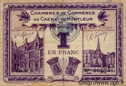 1 Franc FRANCE régionalisme et divers Caen et Honfleur 1918 JP.034.22 TB