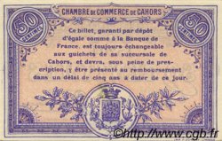 50 Centimes FRANCE régionalisme et divers Cahors 1915 JP.035.09 TTB à SUP