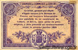 50 Centimes FRANCE régionalisme et divers Cahors 1915 JP.035.16 TTB à SUP