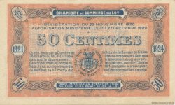 50 Centimes FRANCE régionalisme et divers Cahors 1920 JP.035.25 SPL à NEUF