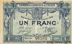 1 Franc FRANCE régionalisme et divers Calais 1916 JP.036.30 TTB à SUP
