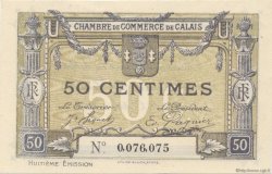 50 Centimes FRANCE régionalisme et divers Calais 1918 JP.036.42 SPL à NEUF