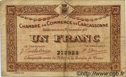 1 Franc FRANCE régionalisme et divers Carcassonne 1914 JP.038.06