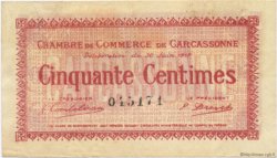 50 Centimes FRANCE régionalisme et divers Carcassonne 1917 JP.038.11 SPL à NEUF