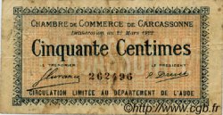 50 Centimes FRANCE regionalism and miscellaneous Carcassonne 1922 JP.038.19 F