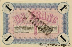 1 Franc Annulé FRANCE régionalisme et divers Cette, actuellement Sete 1915 JP.041.08 SPL à NEUF