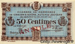 50 Centimes Annulé FRANCE régionalisme et divers Châlon-Sur-Saône, Autun et Louhans 1917 JP.042.13 SPL à NEUF