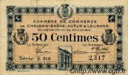 50 Centimes FRANCE régionalisme et divers Châlon-Sur-Saône, Autun et Louhans 1919 JP.042.20 TTB à SUP