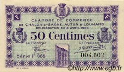 50 Centimes FRANCE régionalisme et divers Châlon-Sur-Saône, Autun et Louhans 1920 JP.042.24 SPL à NEUF