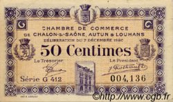 50 Centimes FRANCE régionalisme et divers Châlon-Sur-Saône, Autun et Louhans 1920 JP.042.28 TTB à SUP