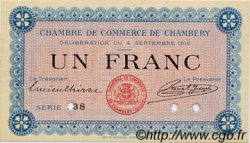 1 Franc Spécimen FRANCE régionalisme et divers Chambéry 1915 JP.044.03 SPL à NEUF