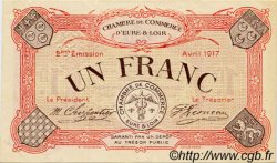 1 Franc FRANCE régionalisme et divers Chartres 1917 JP.045.07 TTB à SUP