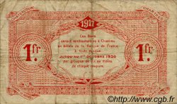 1 Franc FRANCE régionalisme et divers Chartres 1917 JP.045.07 TB