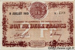 2 Francs FRANCE régionalisme et divers Chateauroux 1915 JP.046.09 TTB à SUP