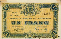 1 Franc FRANCE régionalisme et divers Chateauroux 1920 JP.046.23 TTB à SUP
