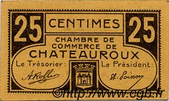 25 Centimes FRANCE régionalisme et divers Chateauroux 1918 JP.046.33 TTB à SUP