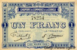 1 Franc FRANCE régionalisme et divers Corrèze 1915 JP.051.03