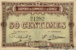 50 Centimes FRANCE régionalisme et divers Corrèze 1915 JP.051.04 TTB à SUP