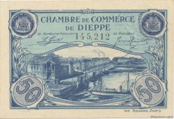 50 Centimes FRANCE régionalisme et divers Dieppe 1920 JP.052.22 SPL à NEUF