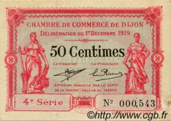 50 Centimes FRANCE régionalisme et divers Dijon 1919 JP.053.17 TTB à SUP