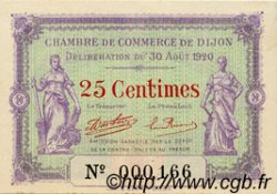 25 Centimes FRANCE régionalisme et divers Dijon 1920 JP.053.23