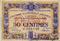 50 Centimes FRANCE régionalisme et divers Évreux 1917 JP.057.10 TB