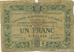 1 Franc FRANCE régionalisme et divers Évreux 1920 JP.057.15 TB