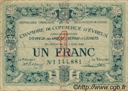 1 Franc FRANCE regionalism and miscellaneous Évreux 1920 JP.057.17 F