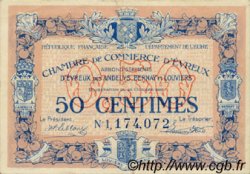 50 Centimes FRANCE régionalisme et divers Évreux 1920 JP.057.18 TTB à SUP