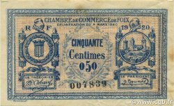 50 Centimes FRANCE régionalisme et divers Foix 1920 JP.059.13 TTB à SUP