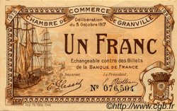 1 Franc FRANCE régionalisme et divers Granville 1917 JP.060.13 TTB à SUP