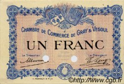 1 Franc Spécimen FRANCE régionalisme et divers Gray et Vesoul 1915 JP.062.04 TTB à SUP