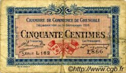 50 Centimes FRANCE régionalisme et divers Grenoble 1916 JP.063.03 TB