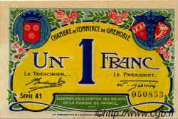 1 Franc FRANCE régionalisme et divers Grenoble 1917 JP.063.25 TTB à SUP