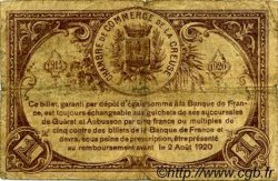 1 Franc FRANCE régionalisme et divers Guéret 1915 JP.064.03 TB