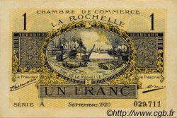 1 Franc FRANCE régionalisme et divers La Rochelle 1920 JP.066.09 TTB à SUP