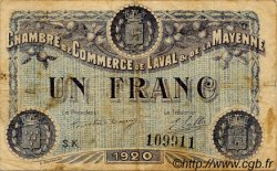 1 Franc FRANCE régionalisme et divers Laval 1920 JP.067.02 TB