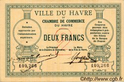 2 Francs FRANCE régionalisme et divers Le Havre 1914 JP.068.07 TTB à SUP