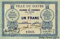 1 Franc FRANCE régionalisme et divers Le Havre 1915 JP.068.10 TB